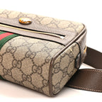 GG Supreme Monogram Web Small Ophidia Belt Bag 85 34 Dark Brown
