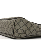 Tender GG Supreme Monogram Textured Dollar Calfskin Ophidia Messenger Bag Beige Ebony Dark Brown