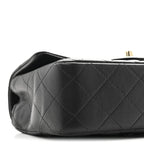 Lambskin Quilted Mini Rectangular Flap Black