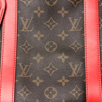Calfskin Monogram Keepall Bandouliere 50 Coquelicot