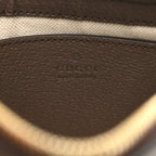 GG Supreme Monogram Textured Dollar Calfskin Web Small Ophidia GG Handbag Beige Ebony New Acero