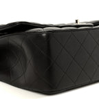Caviar Quilted Jumbo Double Flap Dark Brown