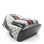 GG Supreme Monogram Textured Dollar Calfskin Web Small Ophidia Day Backpack Beige Blue Black