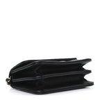 Caviar Quilted Mini Ribbon Wallet On Chain WOC Black