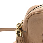 Pebbled Calfskin Small Soho Disco Bag Rose Beige