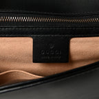 Calfskin Matelasse Medium GG Marmont Shoulder Bag Black