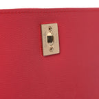 Caviar Quilted Small Business Affinity Flap Dark Pink