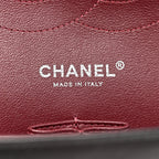 Lambskin Quilted Jumbo Double Flap Black