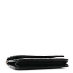 Calfskin Quilted Maxi Pearl Wallet On Chain WOC Black