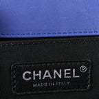 Calfskin Quilted Medium Boy Flap Blue