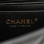 Lambskin Quilted Mini Rectangular Flap Black