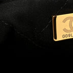Shiny Calfskin Quilted Mini Chanel 22 Black