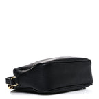 Pebbled Calfskin Small Soho Disco Bag Black