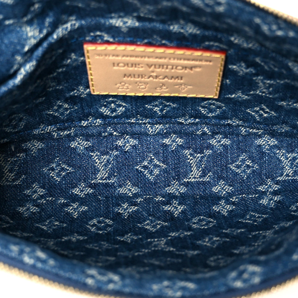 LV X TM Monogram Denim Cerises Pochette Accessories Blue