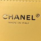 Suede Quilted Mini Chanel 25 Handbag Yellow