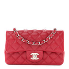 Caviar Quilted Mini Rectangular Flap Pink