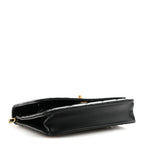 Lambskin Quilted Pearl Crown Wallet On Chain WOC Black
