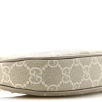 GG Supreme Monogram Textured Dollar Calfskin Web Mini Ophidia GG Handbag Beige Mystic White Oatmeal