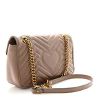 Calfskin Matelasse Small GG Marmont Shoulder Bag Porcelain Rose