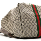 Tender GG Supreme Monogram Textured Dollar Calfskin Web Medium Jackie 1961 Crossbody Bag Beige Ebony New Acero