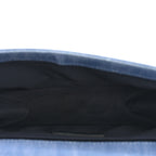Denim Chevron Quilted Medium Boy Flap Blue