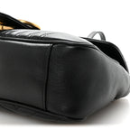 Calfskin Matelasse Small GG Marmont Shoulder Bag Black