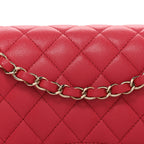 Caviar Quilted Medium Double Flap Pink