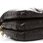 Lambskin Goya Puffer Bag Dark Chocolate