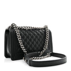 Caviar Quilted Medium Boy Flap Black