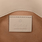 Calfskin Matelasse Super Mini GG Marmont Shoulder Bag White