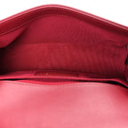 Lambskin Quilted Small Boy Flap Dark Red