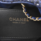Tweed Quilted Small Chanel 25 Handbag Blue