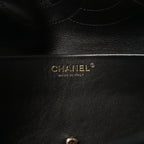 Suede Calfskin Small Souplissimo Maxi Flap Black