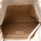 Shiny Calfskin Quilted Small Chanel 22 White