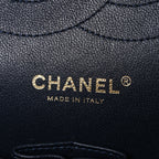 Lambskin Quilted Jumbo Double Flap Navy
