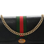 Dollar Calfskin Web Ophidia Wallet On Chain Black