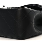 Lambskin Quilted Jumbo Double Flap So Black