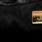 Shiny Calfskin Quilted Small Chanel 22 Black