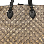 Soft GG Supreme Monogram Bees Medium Crossbody Tote Beige Oro Black