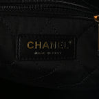 Shiny Calfskin Quilted Chanel 22 Backpack Black