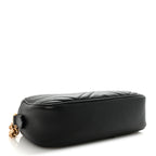 Calfskin Matelasse Small GG Marmont Chain Shoulder Bag Black