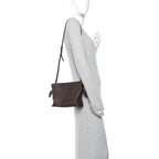 Calfskin Mini Flamenco Knot Clutch Chocolate