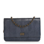Snakeskin Wallet On Chain WOC Blue