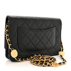 Caviar Quilted CC Turnlock Charm Wallet On Chain WOC Black