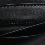 Calfskin Matelasse Mini GG Marmont Chain Half Moon Crossbody Bag Black