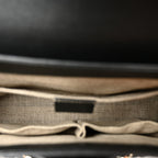 Microguccissima Medium Emily Chain Shoulder Bag Black