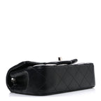 Lambskin Quilted Extra Mini Rectangular Flap Black