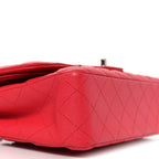 Caviar Quilted Medium Double Flap Dark Pink