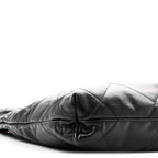 Shiny Calfskin Quilted Small Chanel 22 Black