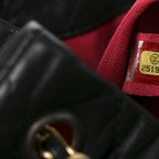 Aged Calfskin Quilted Small Gabrielle Backpack Black